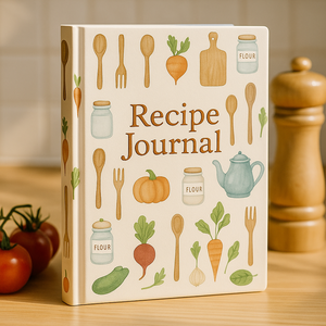 Lacon ấm cúng nhà bếp công thức Tạp Chí với màu nước rau và đồ dùng minh họa bìa cứng thực phẩm kế hoạch máy tính xách tay quà tặng - Product Image 2
