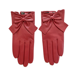 Guantes de conducción forrados cálidos de cuero genuino para mujer-Compatible con mensajes de texto con pantalla táctil - Product Image 6