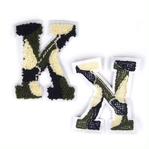 Punto personalizado 26 <span class=keywords><strong>letras</strong></span> 3diy camuflaje toalla bordado procesamiento ropa bolsa decoración bordado parche goma tela pasta - Product Image 5
