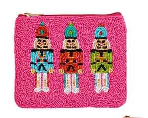 Mini zipper beaded embroidery coin pouch good colour seed beads pipe cut <b>for</b> women <b>girls</b> Indian style promotional tote <b>bags</b> - Product Image 2
