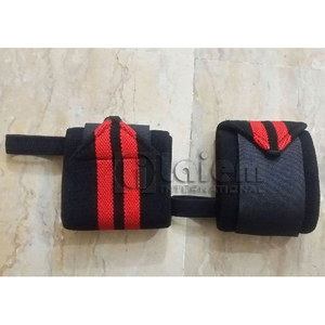 En gros, bandes de poignet de musculation professionnelles, durables, respirantes, en coton et caoutchouc, personnalisables avec logo, protection unisexe - Product Image 4