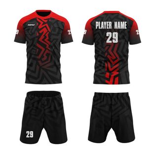 ชุดฟุตบอลแบบใหม่ ชุดยูนิฟอร์มฟุตบอล โพลีเอสเตอร์ 100% ป้องกันแบคทีเรีย ระบายอากาศได้ดี ชุดกีฬา ชุดฝึกซ้อม สำหรับผู้ใหญ่ - Product Image 1