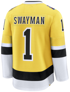 Grosir Seri Pameran Arena Boston Pria 2026 # 1 Jeremy Swayman # 88 David Pastrnak Cetak Transfer Sublimasi - Product Image 5