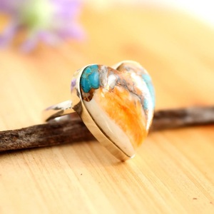 Copper <b>Turquoise</b> 925 Sterling Silver <b>Ring</b> Bohemian Celestial Jewelry Handmade Unique <b>Ring</b> for Wedding Mother's Day Gift - Product Image 6