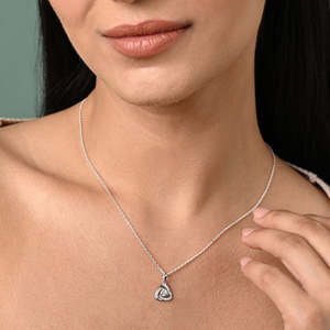 Pendentif Solitaire Bianca en Argent, Or, Or Rose, Platine, Rhodium Plaqué, Géométrique, Diamant, Zircon, Perle, Tendance, pour Fiançailles - Product Image 3