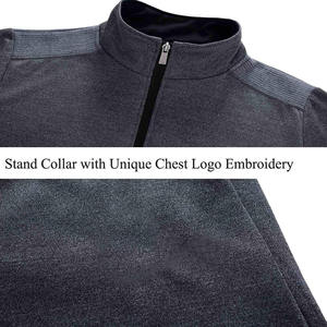 Derniers survêtements pour hommes à col montant avec fermeture éclair, matière ajustable, manches longues, couleur unie, prix de gros - Product Image 4