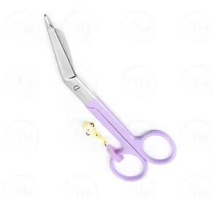 Tijeras de Enfermera de Acero de la Mejor Calidad al por Mayor y Tijeras para Vendas Lister de 14.5 cm con Logotipo de Goma Personalizado - Product Image 3