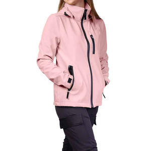 Chaqueta Softshell para mujer para exteriores con diseño impermeable con bolsillo con cremallera estilo cortavientos adecuado para deportes y uso diario - Product Image 2