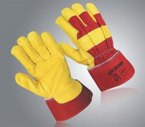 Gants de gréeur canadiens avec dos en coton et paume en cuir Gants de gréeur canadiens de qualité industrielle pour le travail général - Product Image 1