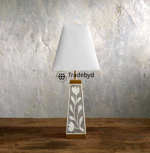 Lampe de table LED AC E26 de luxe moderne en os incrusté, faite à la main, avec éclairage dimmable écologique pour villas Tradebyd - Product Image 1