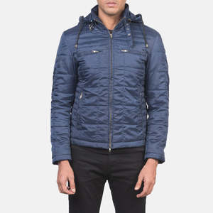 Chaqueta Cortavientos Acolchada Azul con Capucha Alps, Casual, de Cuero Tejido, con Cierre de Cremallera, Impermeable, Tallas XS-6XL, Primavera-Otoño - Product Image 3