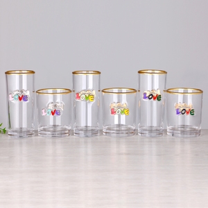 Prêt <span class=keywords><strong>à</strong></span> expédier or jante 3D <span class=keywords><strong>émail</strong></span> surélevé conception Barware Cocktail eau Highball verre <span class=keywords><strong>à</strong></span> boire gobelet tasse pour cadeau - Product Image 4