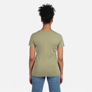 Camiseta de Algodón para Mujer, Color Verde Oliva Claro 3900, Transpirable, Ligera, Ideal para Precios al por Mayor, Camiseta de Algodón Orgánico - Product Image 2