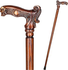 Canne en bois naturel avec base antidérapante, idéale pour une utilisation intérieure et extérieure, parfaite pour le camping, canne en bois décorative et fonctionnelle, métal - Product Image 4