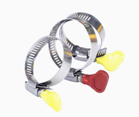 Colliers de serrage réglables en acier inoxydable poli de type américain avec poignée, en promotion