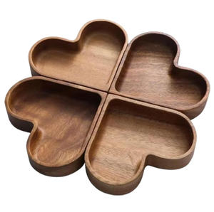 Atractivas Cajas de Almacenamiento de Madera para Cocina, Especias, Frutos Secos, Hechas a Mano, Personalizadas, en Forma de Corazón - Product Image 1