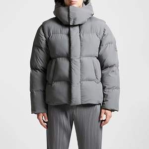 Veste d'hiver unisexe de haute qualité pour hommes, sweat à capuche en duvet coupe-vent chaud avec fermeture à glissière, décontracté - Product Image 1