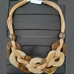 Fashionable Necklace Made in India Multi Color <b>Resin</b> Necklaces Jewelry Women Bulk Mix From India by RF Crafts - Product Image 1