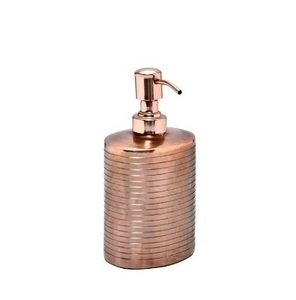 Dispensador de jabón líquido de Metal hecho a mano, moderno y elegante, accesorios de baño decorativos con acabado dorado brillante a bajo precio - Product Image 6