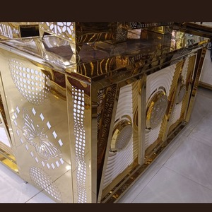 Comptoir de mariage moderne en acier inoxydable pour l'extérieur, l'hôtel, la maison, le bar et le parc Design métallique durable - Product Image 1