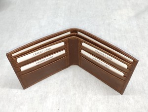 Carteras de cuero RFID tarjetero logotipo personalizado nombre grabado monedero caja de regalo de alta calidad evento promocional Etiquetas de equipaje PU - Product Image 4