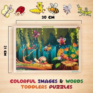 Rompecabezas de insectos de madera coloridos personalizados OEM ODM juguetes educativos al por mayor para niños - Product Image 3
