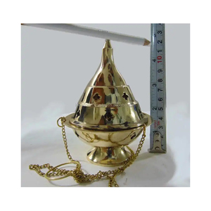 เครื่องพ่นธูปทองเหลืองพร้อมโซ่สำหรับแขวนเครื่องหอมอโรมารุ่นใหม่ - Product Image 3