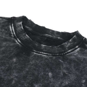 Mejor proveedor Ácido Lavado Fabricación de ropa 100% Algodón French Terry Heavyweight Hombres Drop Shoulder Sudaderas Temporada de invierno - Product Image 3