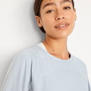 T-shirt d'été à manches longues en polyester spandex de luxe pour femmes, extensible doux et confortable pour un usage quotidien - Product Image 4