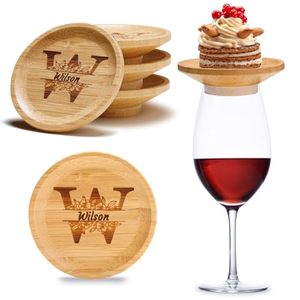 Plato de aperitivo de madera hecho a mano de último diseño, copa de vino con grabado para el hogar, cocina, Hotel y restaurante - Product Image 4