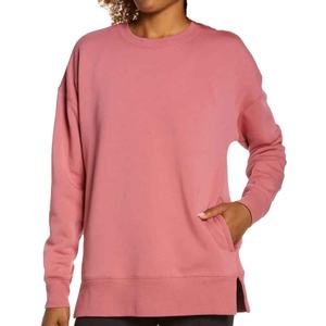 Sweat-shirt en tricot personnalisé pour femmes, coton biologique, haut décontracté, streetwear confortable, mode en gros - Product Image 1
