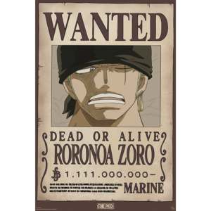 Affiche d'anime One Piece : Wanted Roronoa Zoro de Wano - Product Image 1