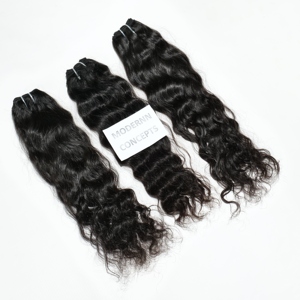 เครื่องทำผมลอนแบบลอนแบบไม่ผ่านกระบวนการผมธรรมชาติแท้แบบไม่ผ่านการแปรรูปผมแบบคู่จากอินเดีย - Product Image 4