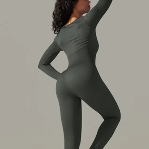 Mono de gimnasio de una pieza personalizado de alta calidad para verano, conjunto de Yoga para ejercicio, ropa de Yoga para mujer, Mono para mujer - Product Image 4