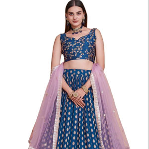 2025 New Indian Fashion Haldi OR Mehendi Function Special <b>Viscose</b> georgette <b>Fabric</b> Light Weight Gorgeous Chaniya Choli For Sale - Product Image 1