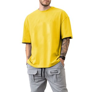 เสื้อยืดทรงถุงขนาดใหญ่สีขาวคอกลมสีขาวขนาดใหญ่ย้อมสีแบบใหม่ - Product Image 3
