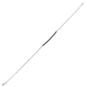 Pulsera de tenis de plata de ley 925 con piedra redonda negra, diseño temático de vía fluvial, para mujer, regalo - Product Image 3