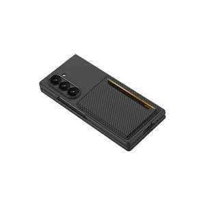 Coque arrière de protection Netzy Premium Business en fibre de carbone avec porte-cartes, étui rigide pour Samsung Galaxy Z Fold 6, anti-traces de doigts - Product Image 3