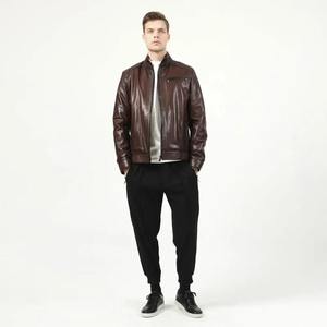 Nouveau design de vestes de qualité supérieure Veste en cuir à imprimé léopard pour hommes élégants coupe ajustée Vestes pour hommes de grande taille - Product Image 1