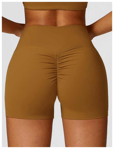 Vente en gros de shorts de fitness sans couture pour femmes style athlétique shorts de yoga taille haute à séchage rapide avec poches 2026 - Product Image 5