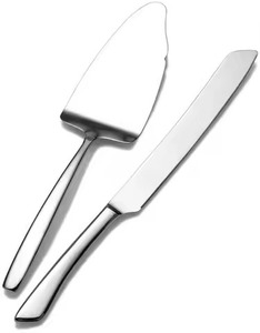 Juego de Servidores de Pastel de Metal con Cuchillo de Pastel de Acero Inoxidable, Decoración Ecológica para Mesa de Comedor, Herramientas para Pastel - Product Image 4