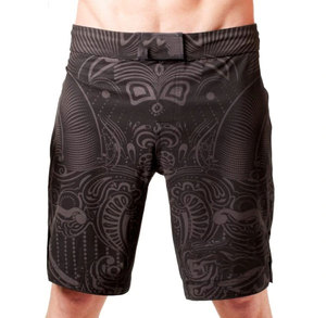 Pantalones cortos de MMA hechos a medida de alta calidad para hombre, impresión por sublimación completa elástica, ropa de artes marciales BJJ, servicio OEM, logotipo personalizado para adultos - Product Image 3