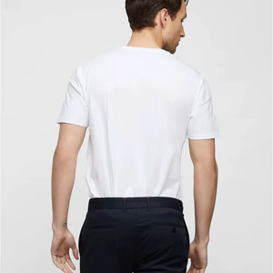 T-shirt basique en coton uni pour homme, tissu léger et doux, fournisseur OEM - Product Image 5