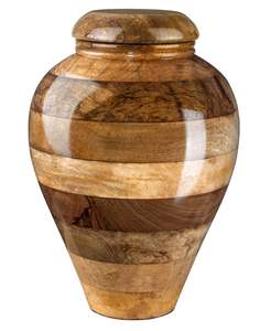 Urna de cremación de madera hecha a mano decorativa para cenizas humanas con acabado único para recuerdo familiar - Product Image 3