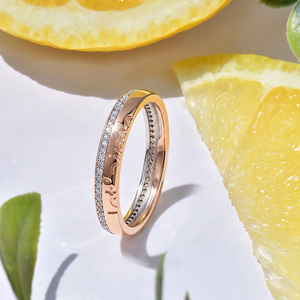 แหวนแต่งงานเพชรแบบสองสี Jeulia Je T'aime ประดับเพชรสำหรับผู้หญิง - Product Image 5