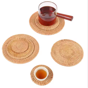Posavasos Clásico de Bambú y Ratán Hecho a Mano, Tapete Ecológico de Mimbre Natural para Bebidas, para el Hogar, Cafetería, Restaurante, Vietnam - Product Image 6
