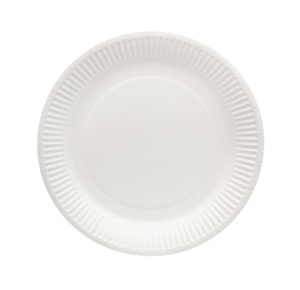 Assiette en papier ronde blanche de 5,1 pouces, jetable, légère, pour restaurant, camping et fête - Product Image 1