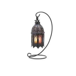 Hanging Iron <b>Lantern</b> With Glass <b>Black</b> Color Decorative Candle Holder <b>Lantern</b> For Outdoor Indoor Home Garden Lighting Decor - Product Image 4