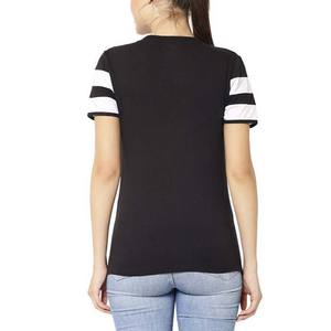 T-shirt d'été personnalisé de haute qualité pour femme en polyester/coton, écologique, teint uni, couleur unie, impression de logo entièrement personnalisée - Product Image 2