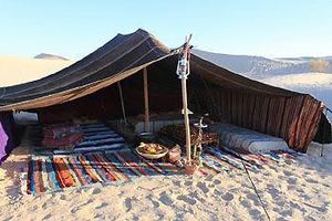 Tiendas de campaña tribales, tiendas tradicionales del desierto, alfombras a rayas, cojines de lana, tamaño y color personalizables para acampar al aire libre - Product Image 3